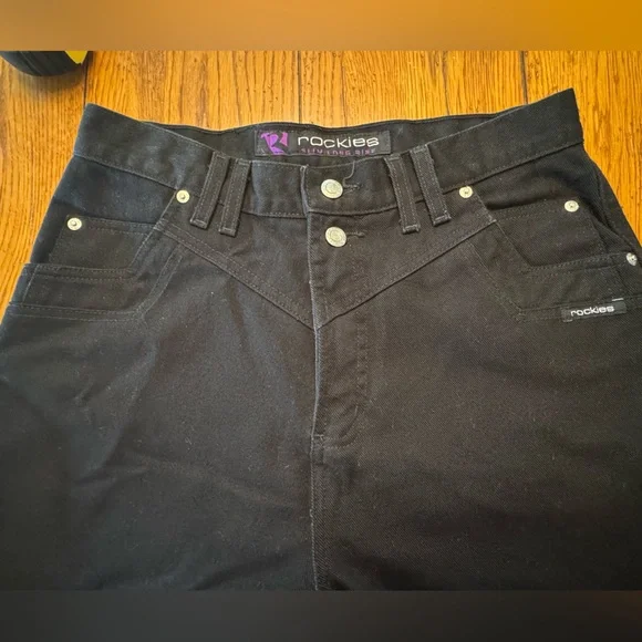 Vintage Rockies Slim Long Rise Black Denim Jeans Women’s 13/14 XL Western - Picture 4 of 12